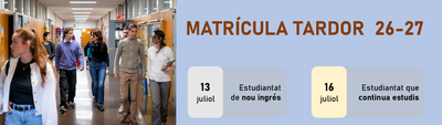 Matrícula tardor 26-27